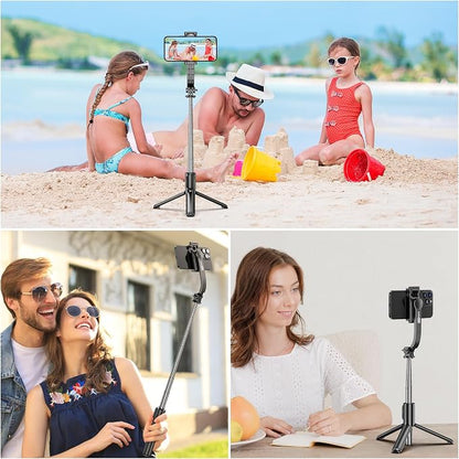 SelfieShow Selfie Stick, Extendable Selfie Stick Tripod with Wireless Remote and Tripod Stand, Portable, Lightweight, Compatible with iPhone 17 16 15 14 13 12 Pro Xs Max/Samsung Smartphone and More