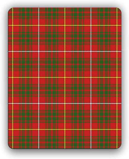 Scottish Clan Bruce Tartan Crest Computer Mouse Pad