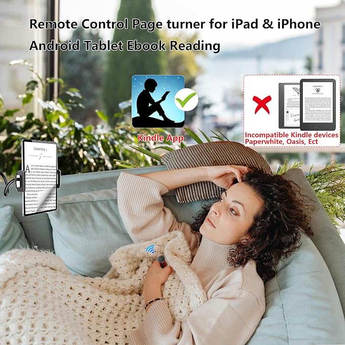Tiktok Scrolling Ring, Bluetooth Camera Remote Control, Scrolling Ring Remote for iPhone TikTok FB YouTube IG Android Phone, Fingertip Wireless Scroller Page Turner (Black)