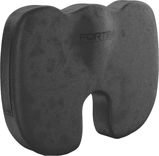 FORTEM Seat Cushion, Office Chair Cushion, Memory Foam Car Seat Cushions, Sciatica Coccyx Tailbone Pain Relief, Chair Cushions for Back Support, Sitting Pad for Gaming, Washable Cover, Non Slip