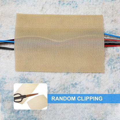 WILLBOND Carpet Cord Cover Cable Protector Floor Cover Cable Protector Management Only for Commercial Office Carpet(9.84 ft,Khaki)