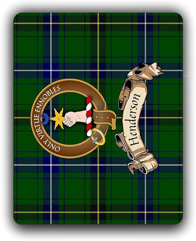 Henderson Scottish Clan Tartan Crest Computer Mouse Pad