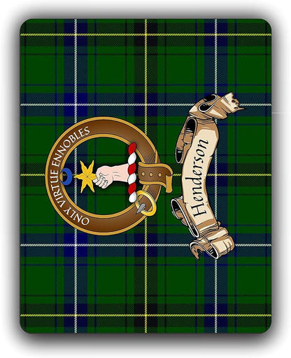 Henderson Scottish Clan Tartan Crest Computer Mouse Pad
