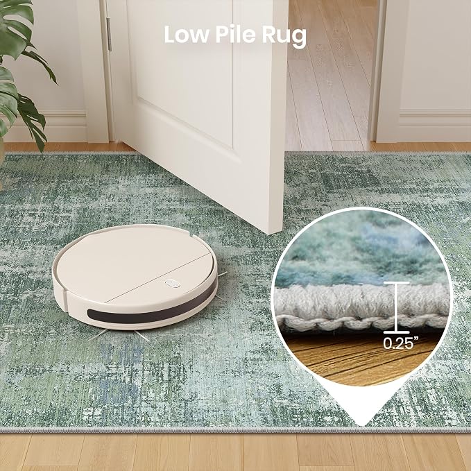 Valenrug Washable Rugs 3x5 - Stain Resistant 3x5 Area Rugs for Living Room, Non Slip Backing Abstract Entryway Rugs for Bedroom, Folable Machine Washable Area Rug(3'x5', Sage Green)