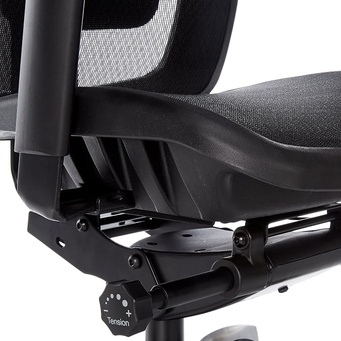 Office Star ProGrid High Back Breathable Back and Seat Manager's Office Chair with Adjustable Lumbar Support, Black