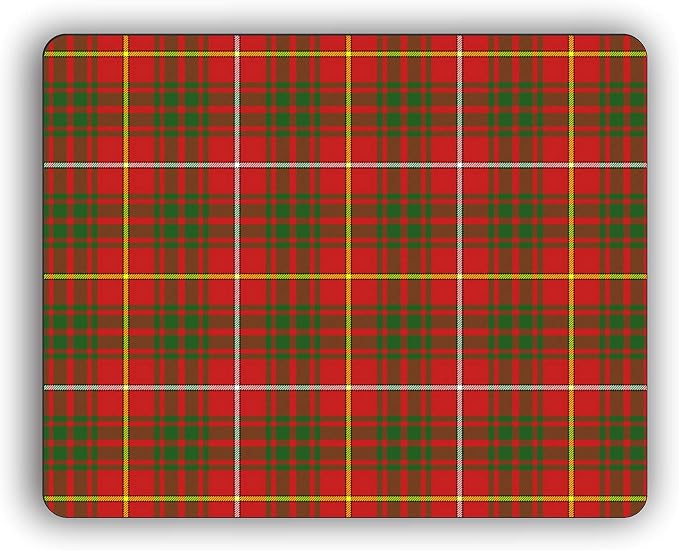 Scottish Clan Bruce Tartan Crest Computer Mouse Pad