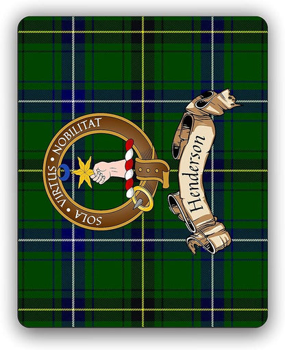 Henderson Scottish Clan Tartan Crest Computer Mouse Pad