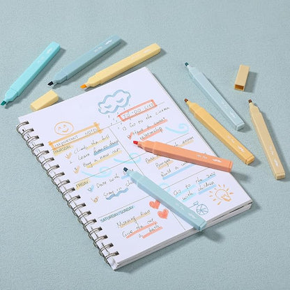 Mr. Pen- Aesthetic Highlighters No Bleed, 8 Pack, Pastel Colors, Chisel Tip | Cute Highlighters Assorted Colors for Journaling, Highlighting, Underlining, Fast Dry, Back to School Supplies