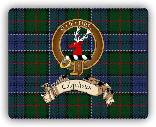 Scottish Clan Colquhoun Tartan Crest Computer Mouse Pad