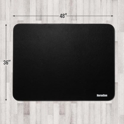Chair Mat for Carpet | Multi-Surface, Anti-Curl Floor Protector for Office Desk Chair or Rolling Gaming Chair Mat | 48" x 36" Black — 3X Thicker Than Standard Floor Mats at 0.25"