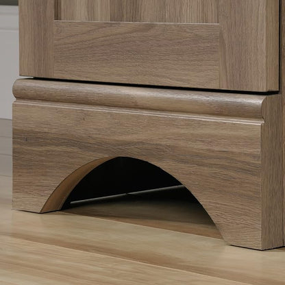 Sauder Harbor View Computer Desk, 66.14"D x 66.14"W x 30.28"H , Salt Oak finish