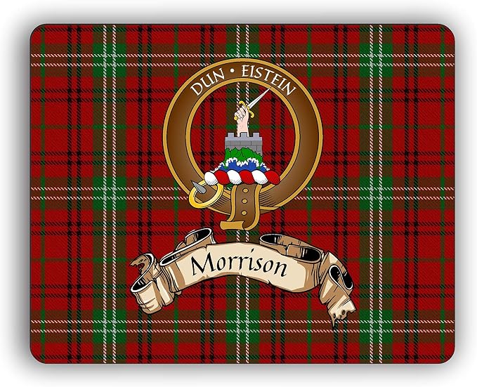 Morrison Scottish Clan Tartan Crest Computer Mouse Pad