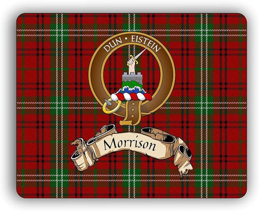 Morrison Scottish Clan Tartan Crest Computer Mouse Pad