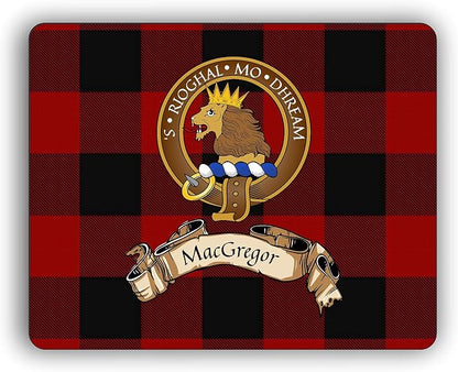 MacGregor Scottish Clan Rob Roy Tartan Crest Computer Mouse Pad