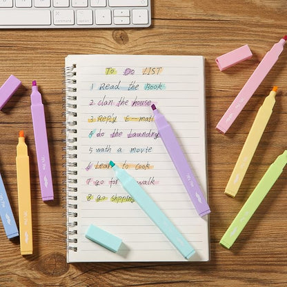 Mr. Pen- Aesthetic Highlighters No Bleed, 8 Pack, Pastel Candy Colors | Chisel Tip, Cute Highlighters Assorted Colors for Journaling, Highlighting, Underlining, Fast Dry, Back to School Supplies
