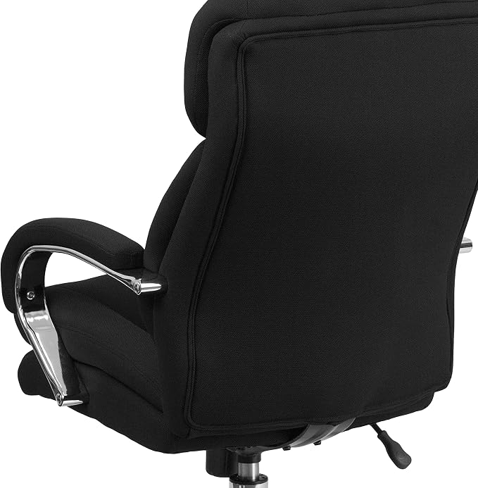 Flash Furniture Hercules Series Swivel Office Chair with Loop Arms, Ergonomic High-Back Executive Chair with Padded Seat and Arms, Black