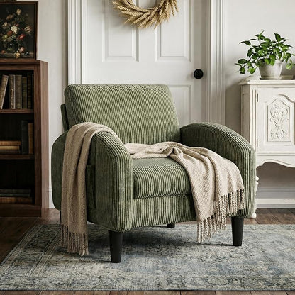 Homkdom Accent Chair for Living Room Chairs Green Reading Chair for Bedroom Mid Century Modern Arm Chair Upholstered Comfy Chair for Apartment, Waiting Room