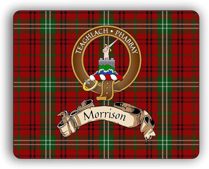 Morrison Scottish Clan Tartan Crest Computer Mouse Pad