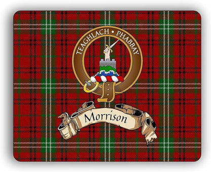 Morrison Scottish Clan Tartan Crest Computer Mouse Pad