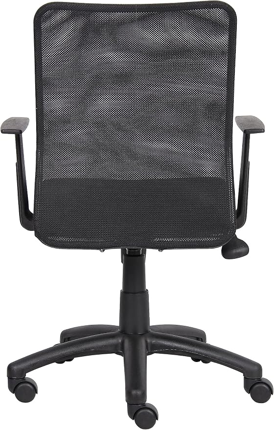 BOSS Office Products B6106 Budget Mesh Task Chair with Arms in Black