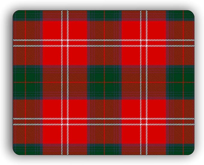 Scottish Clan Chisholm Tartan Crest Computer Mouse Pad