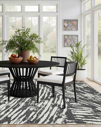 Latte&Fog 8x10 Area Rugs for Living Room, Large Modern Abstract Washable Rug, Boho Non Slip Low Pile Carpet for Indoor Bedroom Dining Room, Office, Dorm, Classroom, Farmhouse and Kids Room