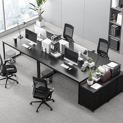 ZenStyle Computer Desk 55" Large Office Desk Computer Table Laptop PC Simple Study Writing Desk for Home Office, Black