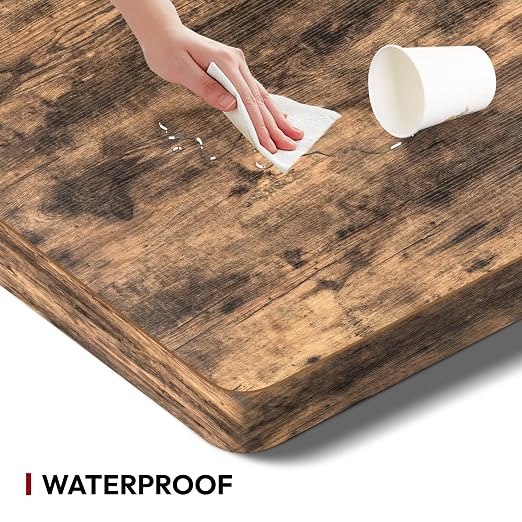 SANODESK Universal Tabletop 55"x28"x1" Thickness One-Piece Table Top Rectangular Particle Board for Standing Desk and Home Office Countertop DIY,Rustic Brown Desk Top