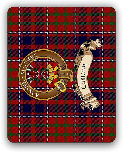 Cameron of Lochiel Scottish Clan Tartan Crest Computer Mouse Pad