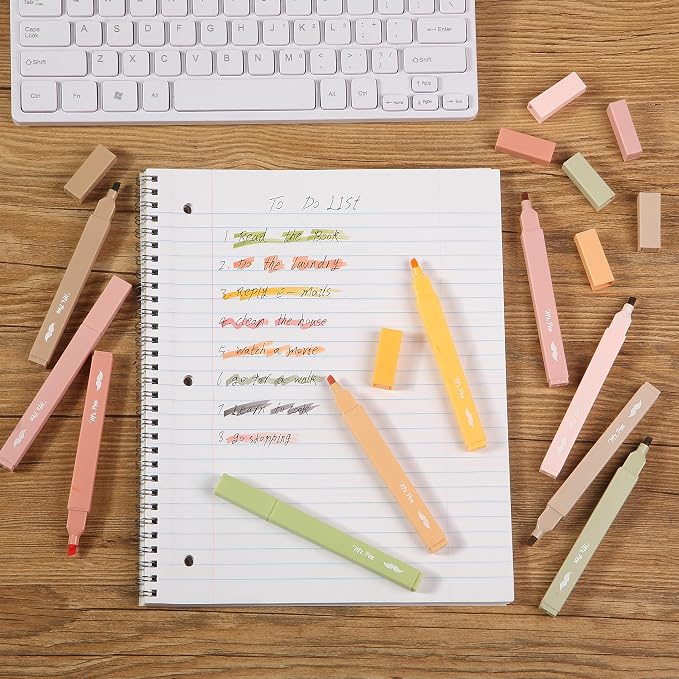 Mr. Pen- Aesthetic Bible Highlighters No Bleed Through, 10 Pack | Boho Colors, Cute Highlighter for Journaling Supplies and School Accessories, Bible Highlighters and Pens No Bleed