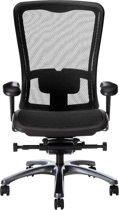 Office Star ProGrid High Back Breathable Back and Seat Manager's Office Chair with Adjustable Lumbar Support, Black
