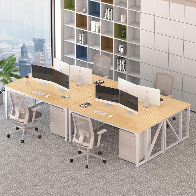 NSdirect Computer Desk 70×30.7 Inch Gaming Desk with Deeper & Thicker Desktop, Office Desk Work Desk for Home Office, Natural