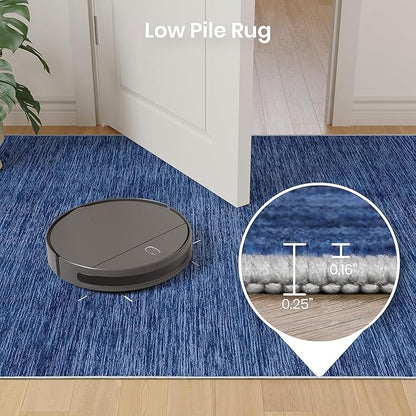 Valenrug Washable Rugs 9x12 - Non Slip 9x12 Area Rugs for Living Room, Stain Resistant Area Rugs for Bedroom, Foldable Machine Washable Area Rug(9'x12', Navy)