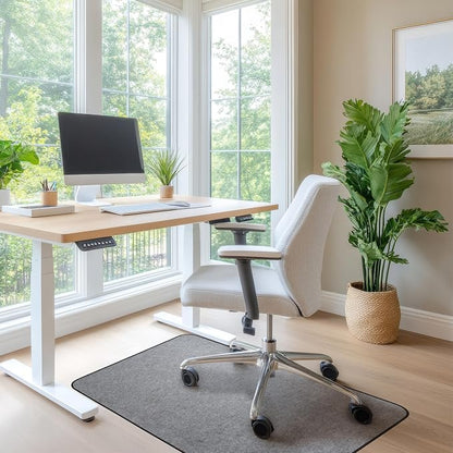 Chair Mat for Carpet | Multi-Surface, Anti-Curl Floor Protector for Office Desk Chair or Rolling Gaming Chair Mat | 48" x 36" Gray — 3X Thicker Than Standard Floor Mats at 0.25"