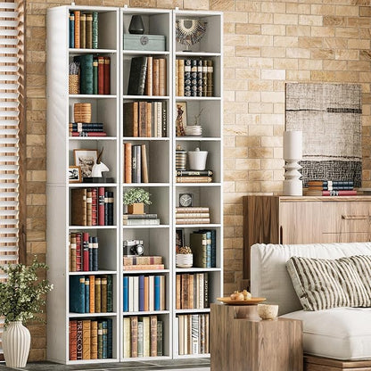 IRONCK 8 Tiers Bookshelf, Floor Standing Display Storage Shelves 71 in Tall Bookcase, Easy to Match for Living Room, Office, Study, Bedroom