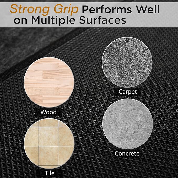 Chair Mat for Carpet | Multi-Surface, Anti-Curl Floor Protector for Office Desk Chair or Rolling Gaming Chair Mat | 48" x 36" Dark Gray — 3X Thicker Than Standard Floor Mats at 0.25"