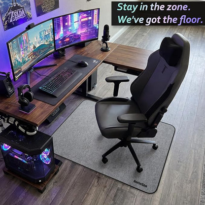 Chair Mat for Carpet | Multi-Surface, Anti-Curl Floor Protector for Office Desk Chair or Rolling Gaming Chair Mat | 48" x 36" Gray — 3X Thicker Than Standard Floor Mats at 0.25"