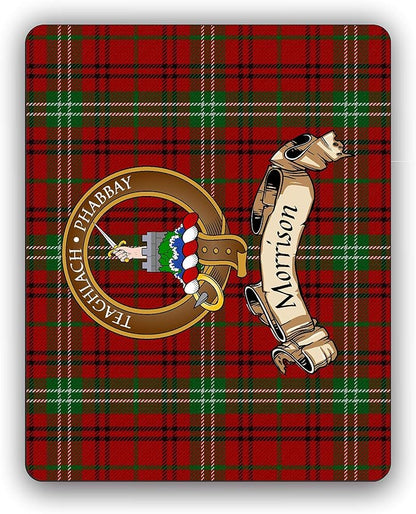 Morrison Scottish Clan Tartan Crest Computer Mouse Pad