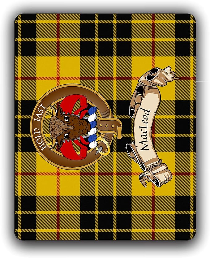 MacLeod Scottish Clan Dress Tartan Crest Computer Mouse Pad