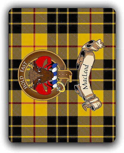 MacLeod Scottish Clan Dress Tartan Crest Computer Mouse Pad