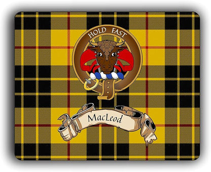 MacLeod Scottish Clan Dress Tartan Crest Computer Mouse Pad