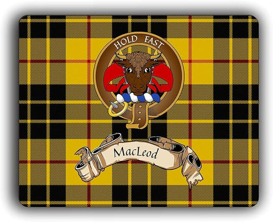 MacLeod Scottish Clan Dress Tartan Crest Computer Mouse Pad