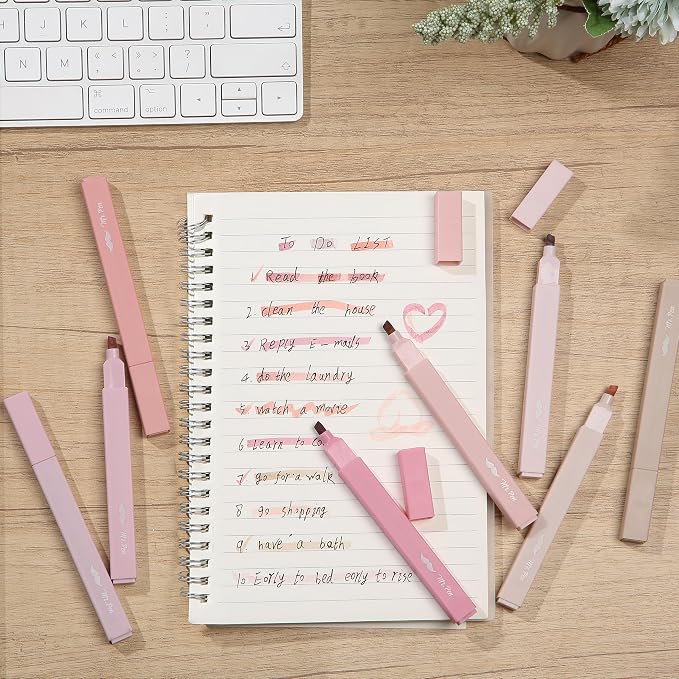 Mr. Pen- Aesthetic Highlighters No Bleed, 8 Pack, Pastel Colors, Chisel Tip | Cute Highlighters Assorted Colors for Journaling, Highlighting, Underlining, Fast Dry, Back to School Supplies