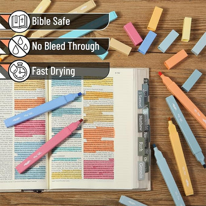 Mr. Pen- Aesthetic Bible Highlighters No Bleed Through, 10 Pack | Pastel Colors, Cute Highlighter for Journaling Supplies and School Accessories, Bible Highlighters and Pens No Bleed