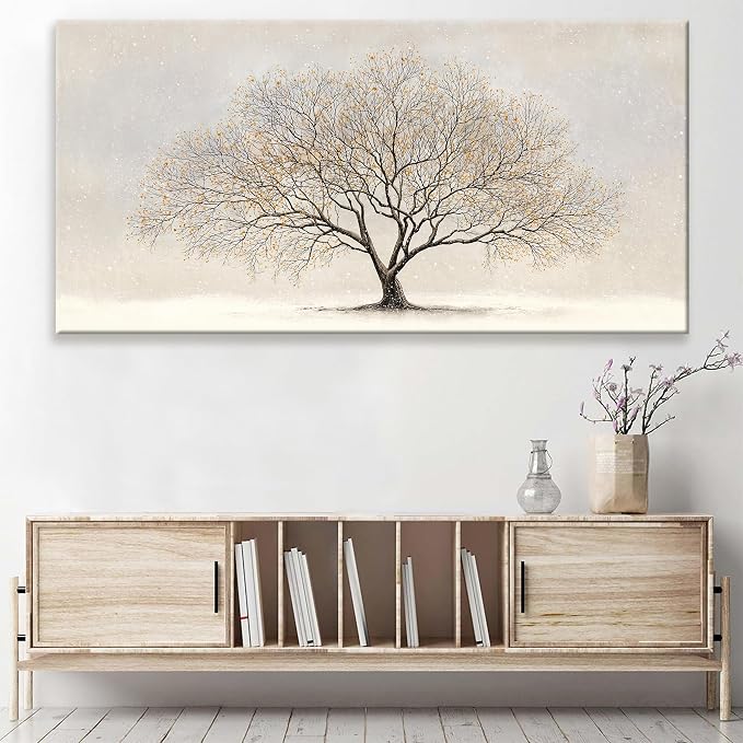 Canvas Art Wall Decor Modern Wall Art Pictures For Living Room Botanical Landscape Wall Art Large Tree Of Life Wall Art Canvas Wall Art Decor Artwork for Walls Home Bedroom Office Wall Decor 29" X 58"
