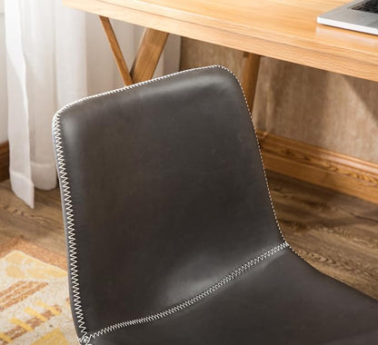 Roundhill Furniture Cesena Faux Leather 360 Swivel Air Lift Office Chair, Gray