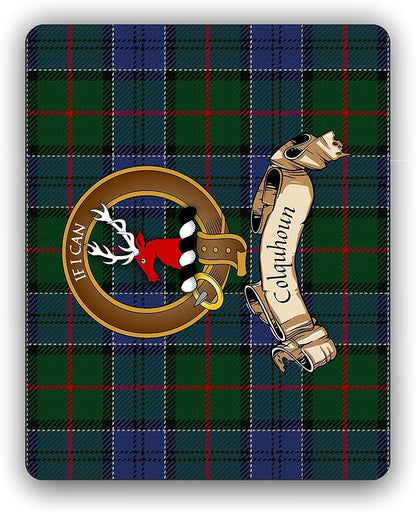 Scottish Clan Colquhoun Tartan Crest Computer Mouse Pad