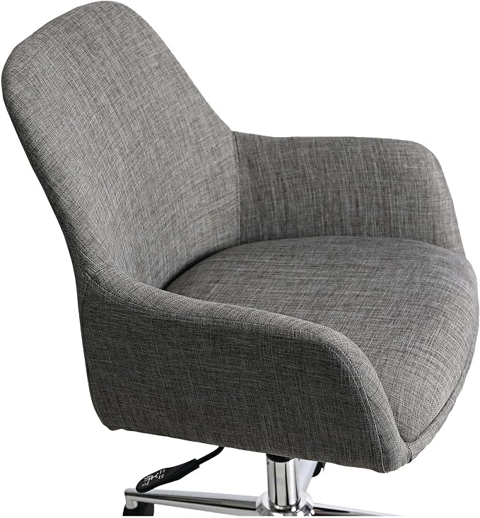 Workspace by Alera Mid-Century Task Chair, Supports Up to 275 lb, 18.9" to 22.24" Seat Height, Gray Seat, Gray Back