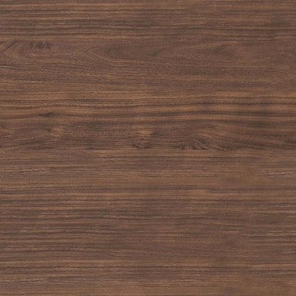 Martha Stewart Noah Home Office Parsons Desk in Walnut Wood Grain with Polished Brass Metal Frame