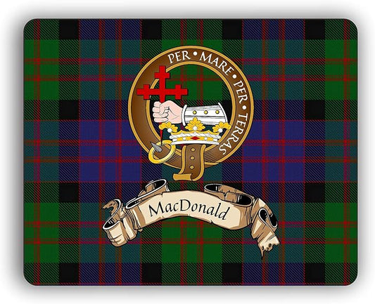 Macdonald Scottish Clan Tartan Crest Computer Mouse Pad